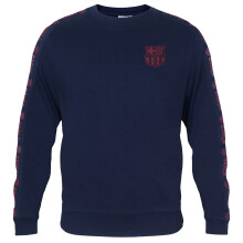 FC Barcelona Men’s Sweatshirt Taped Official Football Gift Navy Small