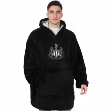 Newcastle United Adults Oversized Hoodie Blanket Official Gift Black S-L