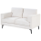 Beliani Sofa 2 Seater LOUSTO Fabric Light Beige 4