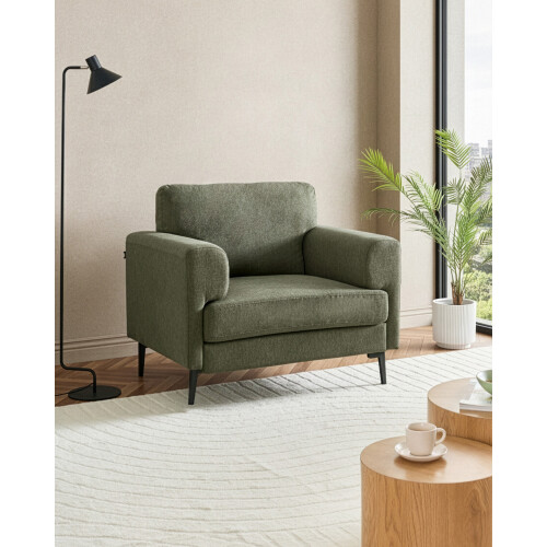 Beliani Armchair LOUSTO Fabric Green 1