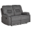 Beliani Manual Recliner Sofa 2 Seater BERGEN Fabric Graphite Grey 4