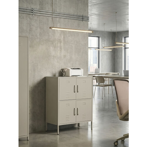 Beliani Storage Unit HOLBECK Metal Light Beige 1