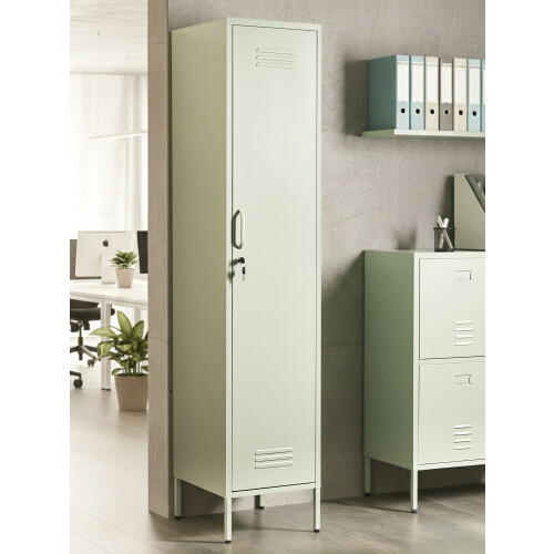 Beliani Storage Unit FROME Metal Mint Green 1