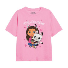 (5-6 Years, Light Pink) Gabby's Dollhouse Girls Purrfect Friends T-Shirt