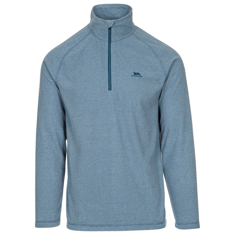 Trespass (L, Coastal Blue/Navy) Mens Keynote Anti Pilling 1/4 Zip Fleece Top