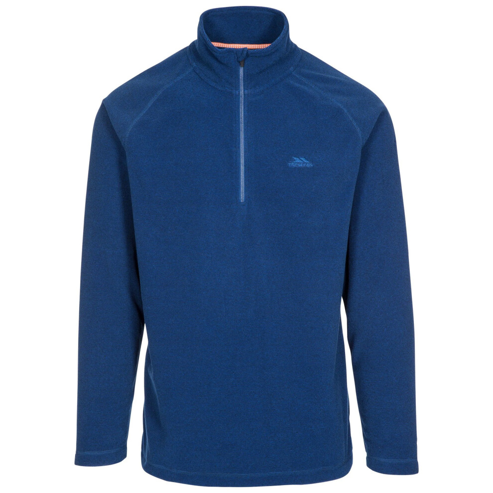 Trespass Men's Dark Navy Keynote Anti Pilling 1 4 Zip Fleece Top In | Size: Xs - Image 2