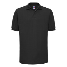 (6XL, Black) Russell Mens Ripple Collar & Cuff Short Sleeve Polo Shirt