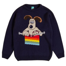 (XL, Blue) Wallace and Gromit Unisex Adult Gromit Knitted Jumper