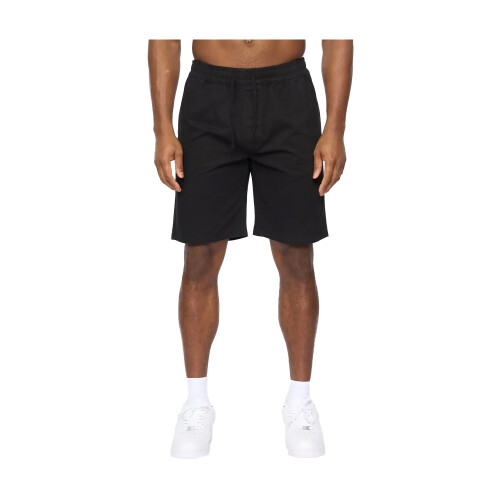 (L, Black) Crosshatch Mens Blansmoore Elasticated Regular Casual Shorts