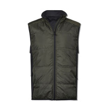 (XXL, Deep Green/Black) Tee Jays Mens Hybrid Stretch Body Warmer