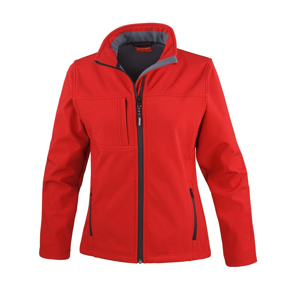 Result (12 Uk, Red) Womens/Ladies Classic Soft Shell Jacket