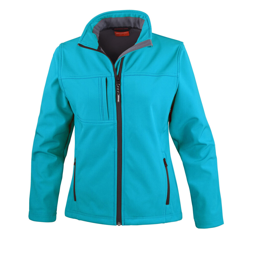Result (10 Uk, Azure) Womens/Ladies Classic Softshell Soft Shell Jacket