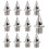 (12mm, Silver) Precision Pyramid Athletic Shoe Spikes Set (Pack of 12) 1
