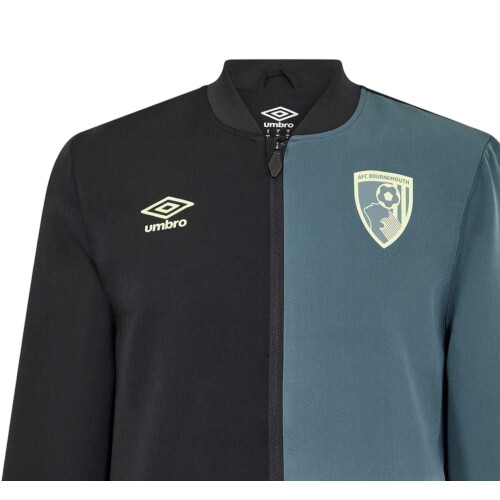 Umbro (M, Caviar/Slate) Umbro Mens AFC Bournemouth Colour Block Jacket 2