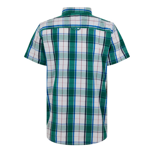 Bench (M, Green) Bench Mens Checked Relaxed Fit Shirt 1