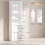 Homcom HOMCOM Bookcase with Adjustable Shelf 6-Tier Tall Bookshelf, White 3