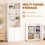Homcom HOMCOM Bookcase with Adjustable Shelf 6-Tier Tall Bookshelf, White 4