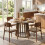 Homcom HOMCOM Modern Dining Table for 4-6 People 120 cm Light Walnut 8