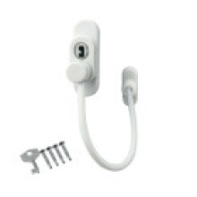 (White,Thicken)Window Door Restrictor Security Cable Key Lock Child Baby Thickened Safety