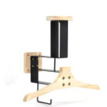 Mensola da parete in legno con ganci adatta per garage ripostiglio ed esposizione casco