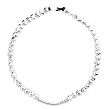 (Silver) Geometric Modern Necklace With Gold Plating For Womens Trendy Jewelry Winter