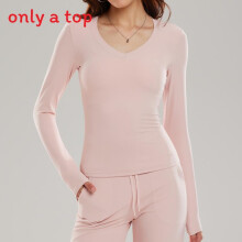 (Pink, L) Sleeve Womens Long Workout Top With Breathable Material And Solid Color For Yoga