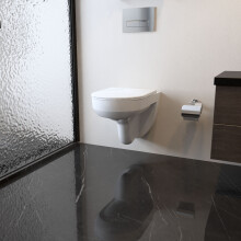 AICA Wall Hung Rimless Toilet White WC Pan UF Seat