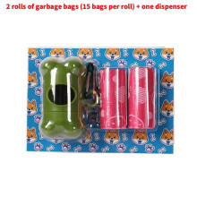 (Pink 2Rolls)Sacs poubelle recyclables pour chien avec impression fraise pour nettoyage extérieur pour animaux de compagnie voyage
