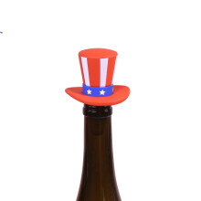 (Red Hat Bottle Stopper)Sombrero de Vaquero de Silicona Sello de Vino con Diseño Patentado para Regalo y Accesorios para el Hogar Bar