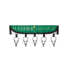 (Green 5Iron)Fabric Clothes Hanger With Iron Art Clips And Letter Pattern Design For Daily