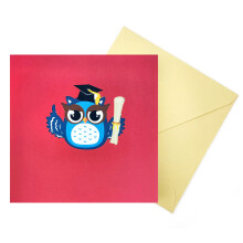 Owl Doctor 3d Pop Up Handmade Greeting Card Graduation Gift For Coworkers Friend