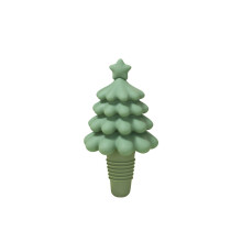 (Green Christmas Tree)Sombrero de Vaquero de Silicona Sello de Vino con Diseño Patentado para Regalo y Accesorios para el Hogar Bar