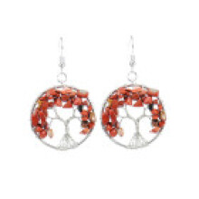 (Color C) White And Silver Crystal Tree Drop Earrings Alloy Outfits Craftsmanship Trendy