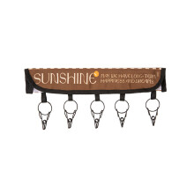 (Coffee 5Iron)Cintre à vêtements en tissu avec pinces art fer et motif lettre design pour quotidien