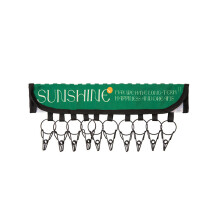 (Green 10Iron)Cintre à vêtements en tissu avec pinces art fer et motif lettre design pour quotidien