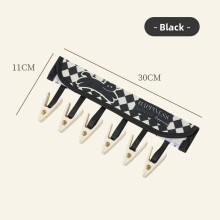 (Black)Rack de secagem de roupas dobrável portátil com prendedores de roupa e estampa de gato hotéis para