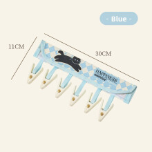 (Blue)Rack de secagem de roupas dobrável portátil com prendedores de roupa e estampa de gato hotéis para