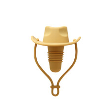 (Wheat Denim Hat)Sombrero de Vaquero de Silicona Sello de Vino con Diseño Patentado para Regalo y Accesorios para el Hogar Bar