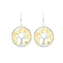 (Color G) White And Silver Crystal Tree Drop Earrings Alloy Outfits Craftsmanship Trendy