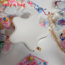(White) Girls Heartshaped Pvc Jelly Bag With Star Appearance And Solid For Color Daily