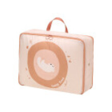 (Pink, 40x30x7cm) Bedding Polyester Organizer With Locking Seal For Home And Storage Moving Solutions