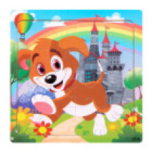 (Style 12)Wooden Children Puzzle Toy Animal Graphics Preschool Education Building Skills