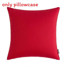 (Red) Waterproof Garden Outdoor Cushions Square Decorative Scatter Pads For Bench Or Patio Seat