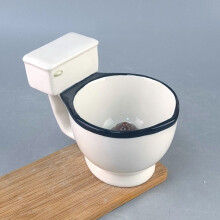 (White Brown) Toilet Funny Shape Ceramic Mug With Handle Coffee Tea Milk Ice Cup Cream