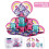 (Heart 42pcs)Castello delle Fiabe e Natale Puzzle Magnetico Set per Bambini Gioco Creativo 1