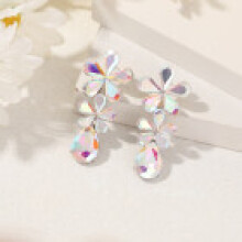 (Colour) Flower Trendy Summer Jewelry Drop Earrings For Womens Wear Fashion Accessory