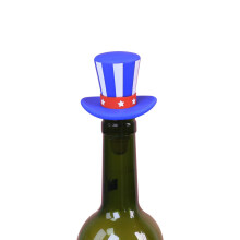 (Blue Hat Bottle Stopper)Cappello da cowboy in silicone sigillo vino con design brevettato per regalo e accessori casa bar