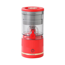 (Red)Electric Citrus Juicer Rechargeable Orange Squeezer For Lemon Lime Grapefruit