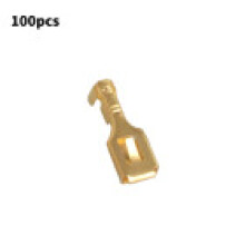 (Gold 6.3mmA)Electronics Tinned Copper Spade Terminal Connectors Applications Automotive
