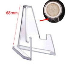 (68mm) Acrylic Stands Display Easel Holder Rack Shelf Coin Commemorative Transparent